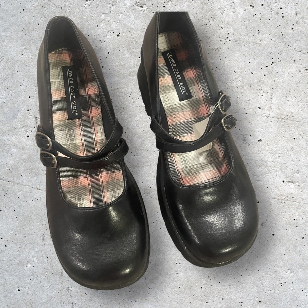 Y2K Vintage Lower East Side Chunky Black Platform Mary Jane Shoes 9 NWT